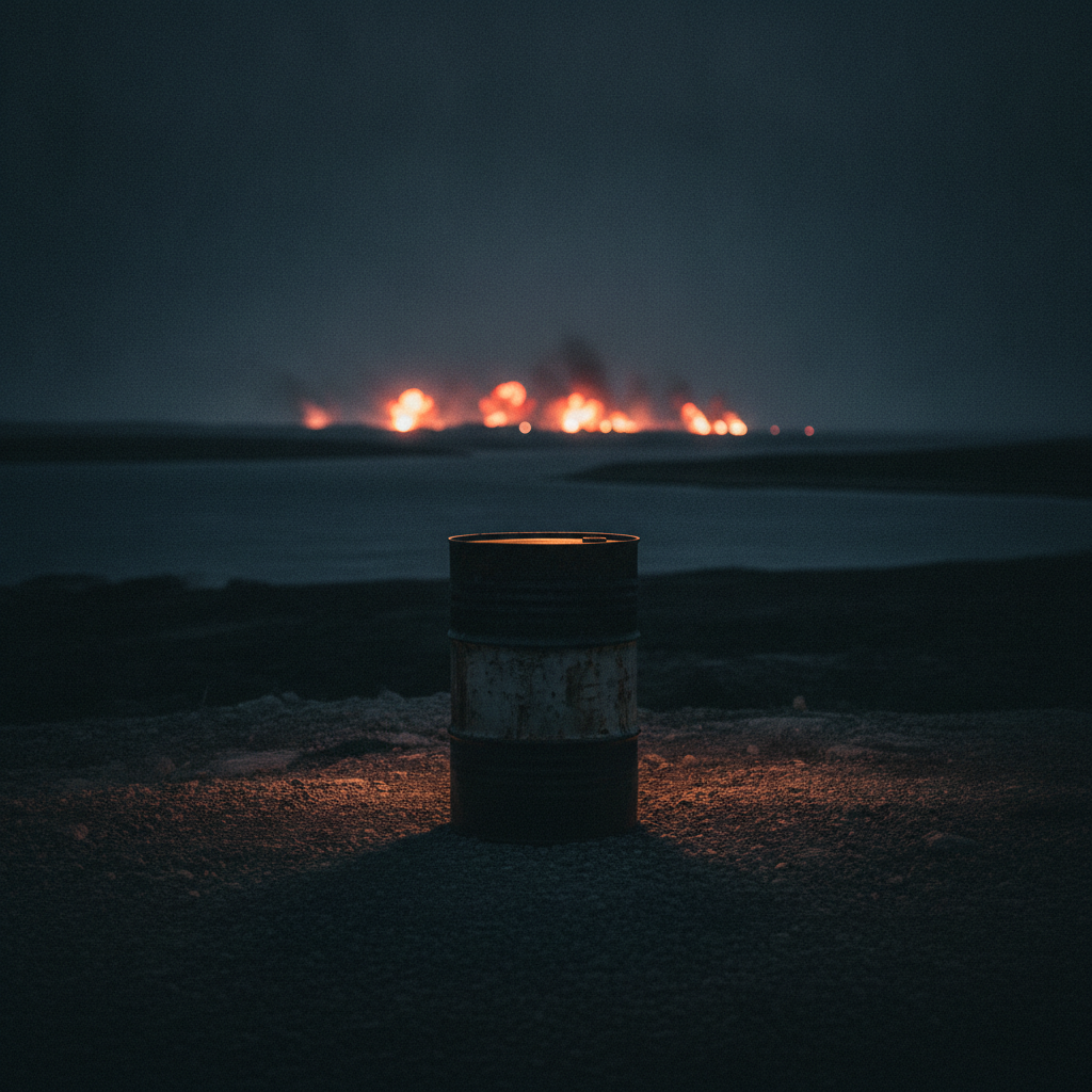 choc pétrolier 2026 — un baril immobile face à un détroit sous tension militaire
