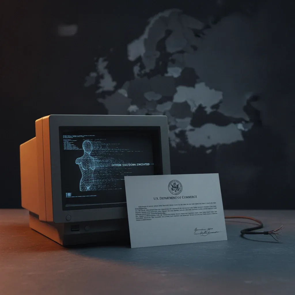 contrôle export IA — une directive officielle américaine éteint un modèle d'intelligence artificielle, l'Europe plongée 