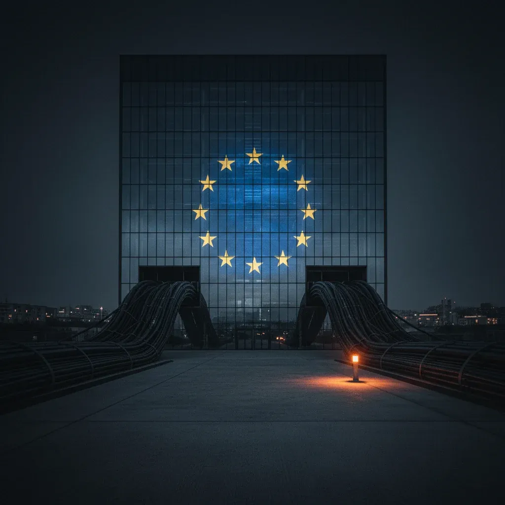 Souveraineté numérique européenne : data center dont les câbles sortent vers l'extérieur